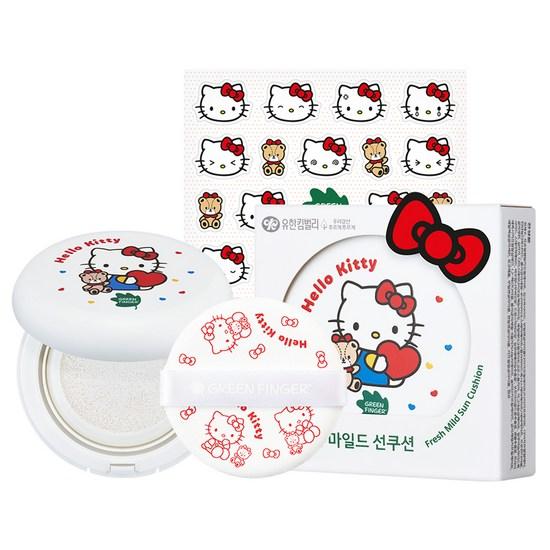 Green Finger Infant Hello Kitty Mild Sun Cushion SPF50+ PA++++, a Popular Character In Korea
