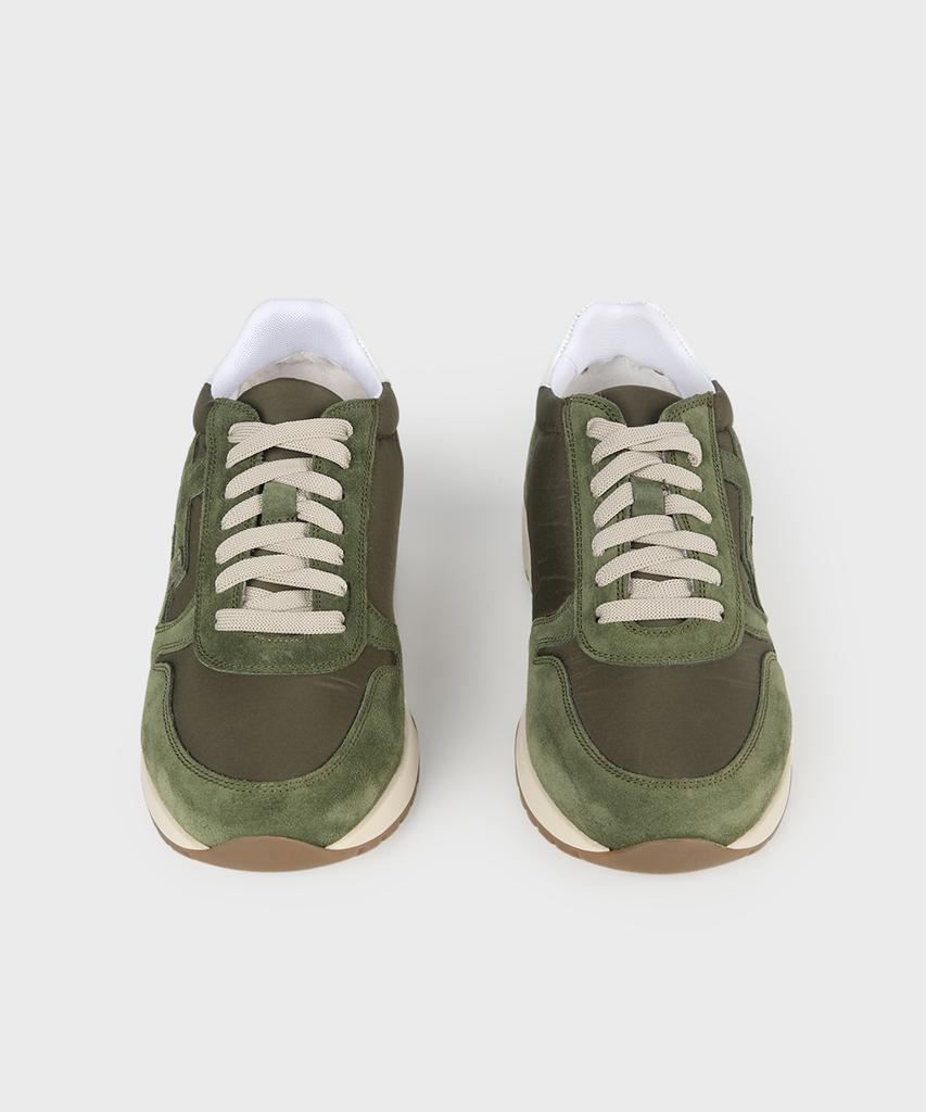 Panicale Khaki Suede Leather Sneakers