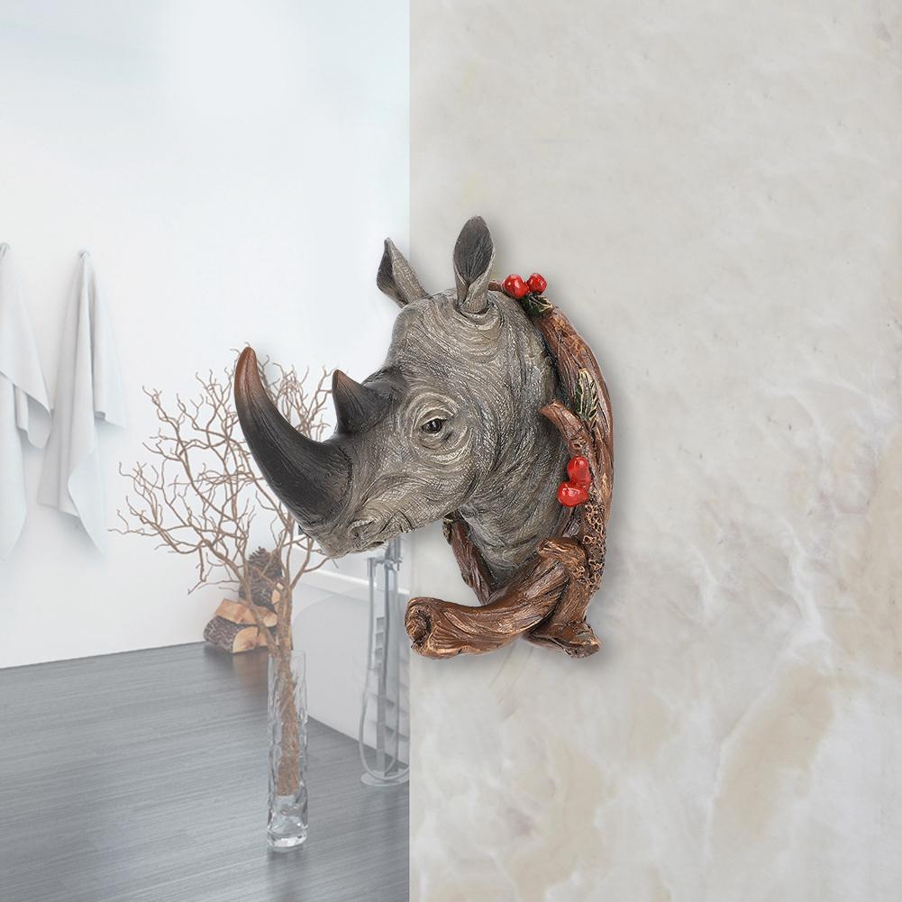 В форме головы животного Винтажный крючок Настенная вешалка для одежды Ключи Полотенца Крючок Домашний ДекорРетро