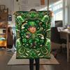 1Pc St.Patrick's Day Print Flannel Blanket, High quality Comfortable for All Seasons, Home Decor, Warmth and Comfort, Perfect for Christmas Gifts W71