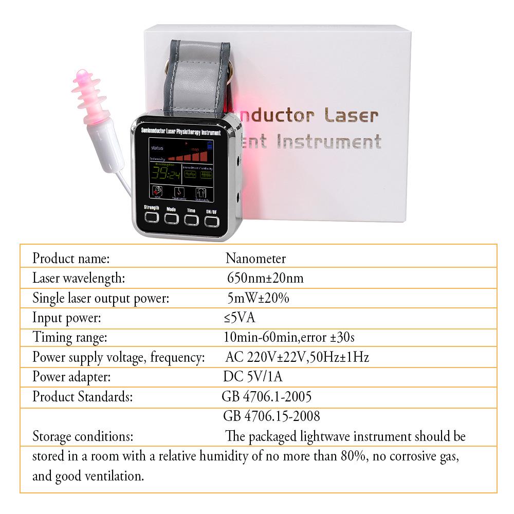 Upgraded 7-Hole Semiconductor Nanowave Wrist Laser Instrument - English Version