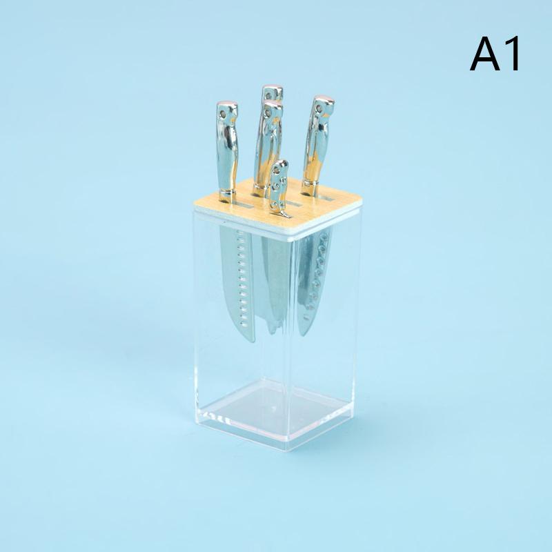 Игрушка Новые Кухонные Аксессуары Кукольный домик Подставка для ножей Модель Мини Набор ножей Игрушки Кукольный домик Кухонная утварь Кукольный домик