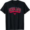 НБА - Футболка с логотипом Chicago Bulls City Wordmark Черно-красная