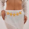 Retro Charm Gold Color Flowers Imitation Pearl Starfish Waist Chain for Women Bohemia Beach Sexy Bikini Body Chain Jewelry Gift