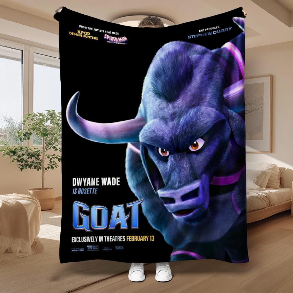 Cartoon Movie GGoat Cozy Fluffy Flannel Blanket for Home Living Sofa Chair Room Bedroom Decor for Kids Girl Birthday Gift