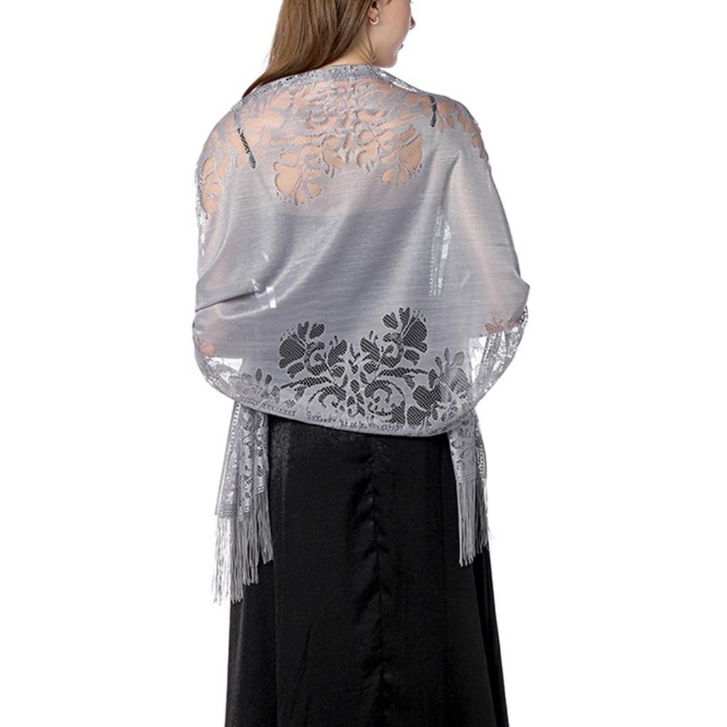 Women's Lace Hollow Shawl Evening Dress Cheongsam Shawl Party Dinner Scarf