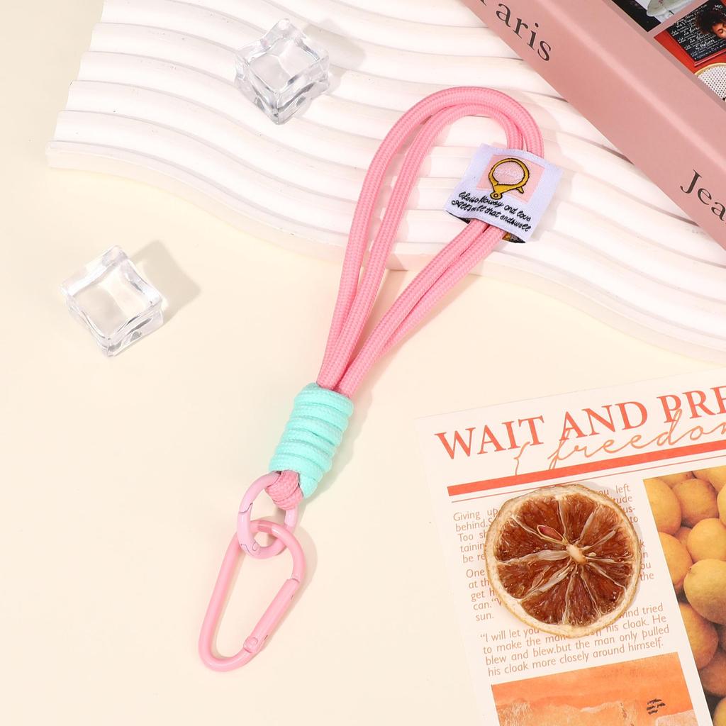 Wrist Style Colorblock Keychain Lanyard: Anti-Lost Short Backpack or Phone Pendant for Men & Women