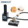 ZONESUN Ручная кожаная машина для горячего тиснения фольгой Медная штамповочная форма Деревянная Бумажная ЛОГОТИП Маркировка Пайка Горячее Прессование