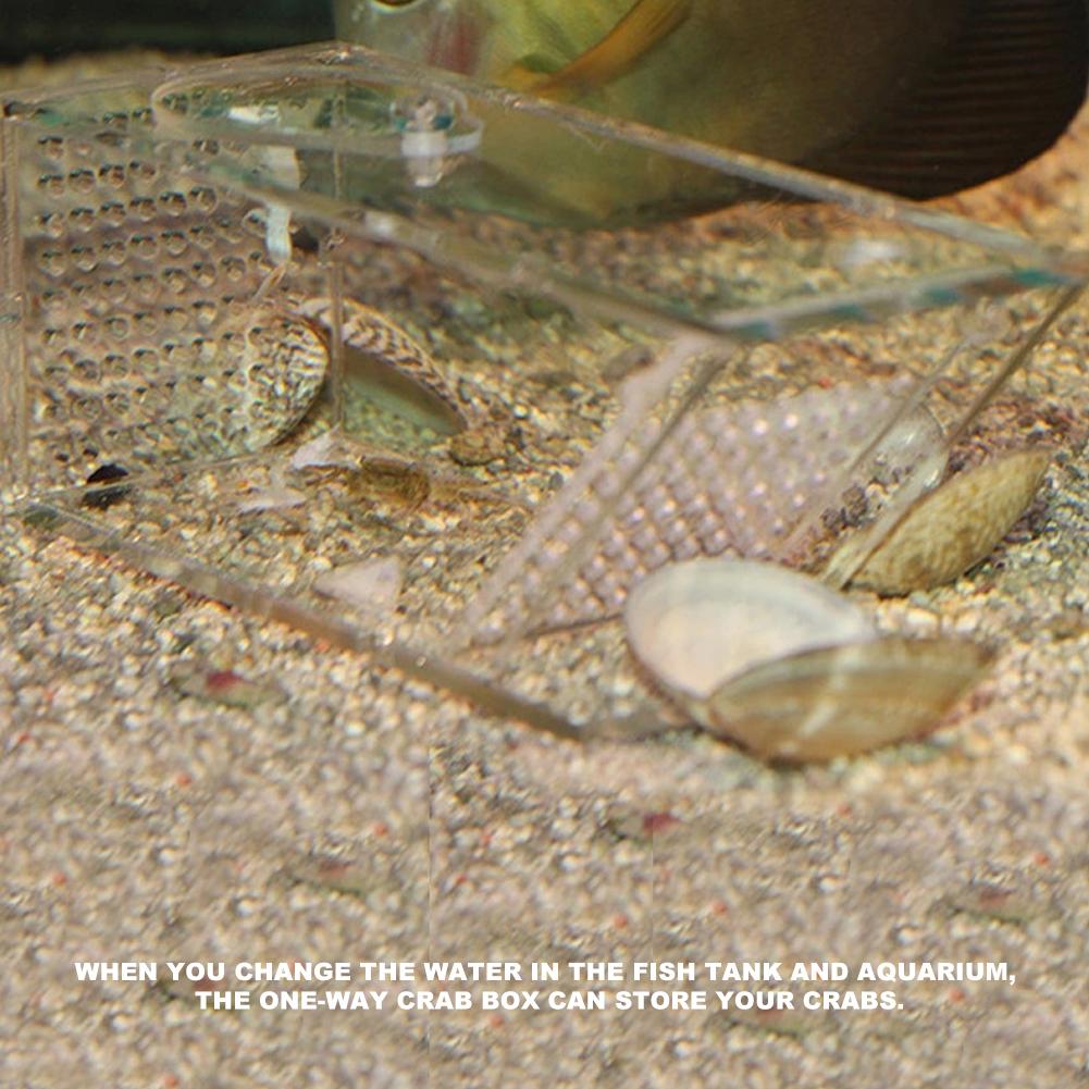 Acrylic Aquarium Fish Tank Freshwater Crab Pest Trap Catcher Box One Way Trap Box