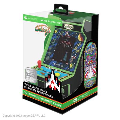 My Arcade Galaga Micro Player Pro 2 игры в 1 мини-аркадный автомат полностью динамический коллекционный цветной дисплей 6,75"