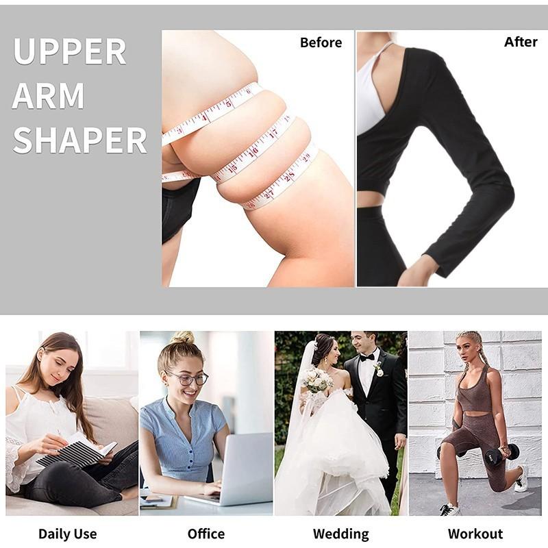 Женская футболка с длинными рукавами для похудения рук, полимерный спортивный жилет для сауны, майки для тренировок, корректирующее белье, триммер для рук, тренажер для талии, компрессионные рукава