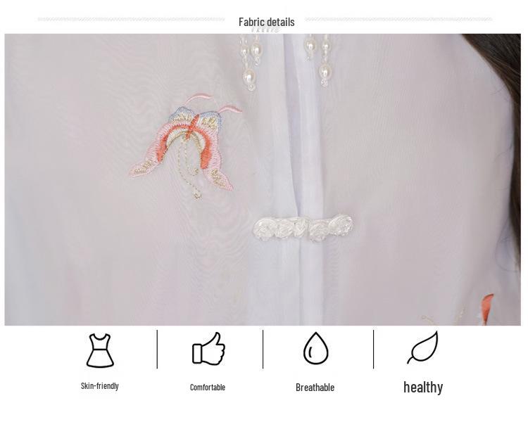 Новый китайский ретро вышитый костюм для чаепития ханьфу для женщин