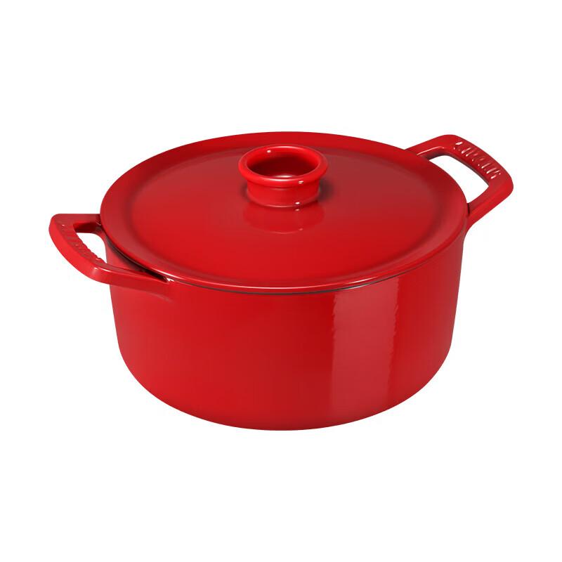 Zwilling 20 см Классический красный чугунный эмалированный горшок с драконом