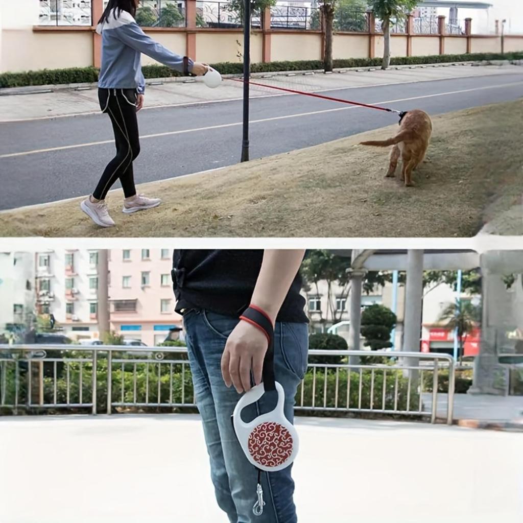 Браслет от падения для питомца Автоматический выдвижной поводок Нескользящий регулируемый ремень для выгула собаки Удобно для выгула питомцев