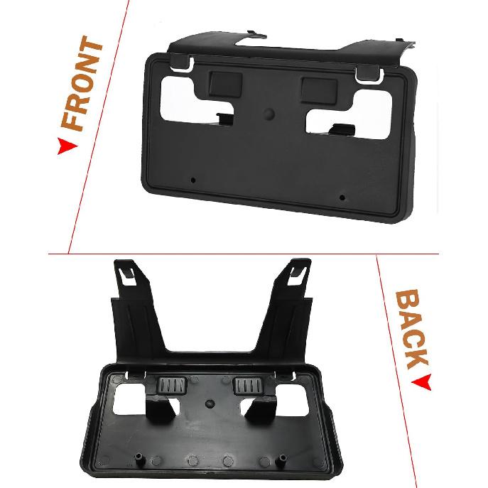 Рамка для переднего номерного знака для Ford F250 F350 F450 F550 Super Duty 2024 2025 2026 Без сверления Держатель переднего бампера для номерного знака Крепежный кронштейн Крышка