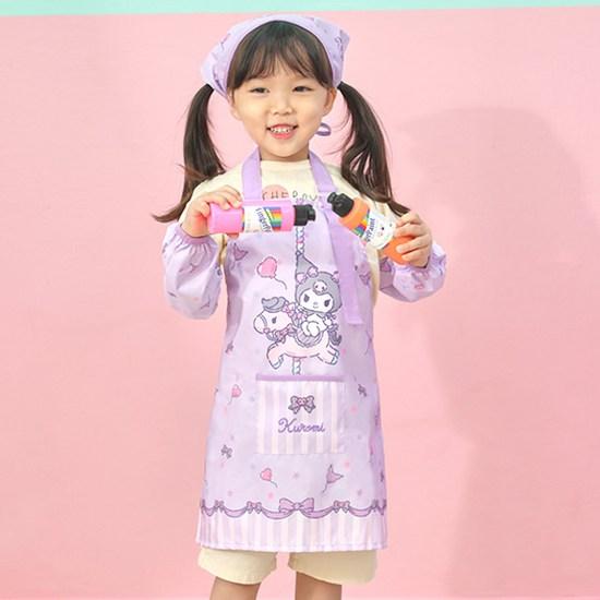 Детский водонепроницаемый фартук Kuromi. Фартук для малышей Sanrio, популярный персонаж в Корее.