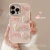 Чехол для мобильного телефона Pink Love для iPhone 15 Pro Max Plus 14 13 12 11 X XS, гальванические 3D чехлы для девочек, противоударная задняя крышка