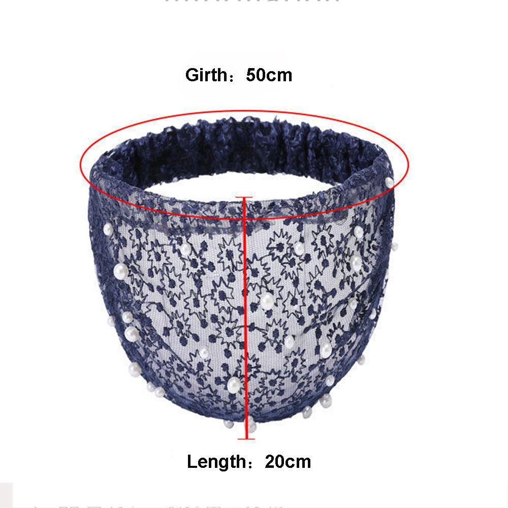 Pearls Make up Korean Style Hair Wear Organza Headband Wide Side Hairband Women Hair Accessories