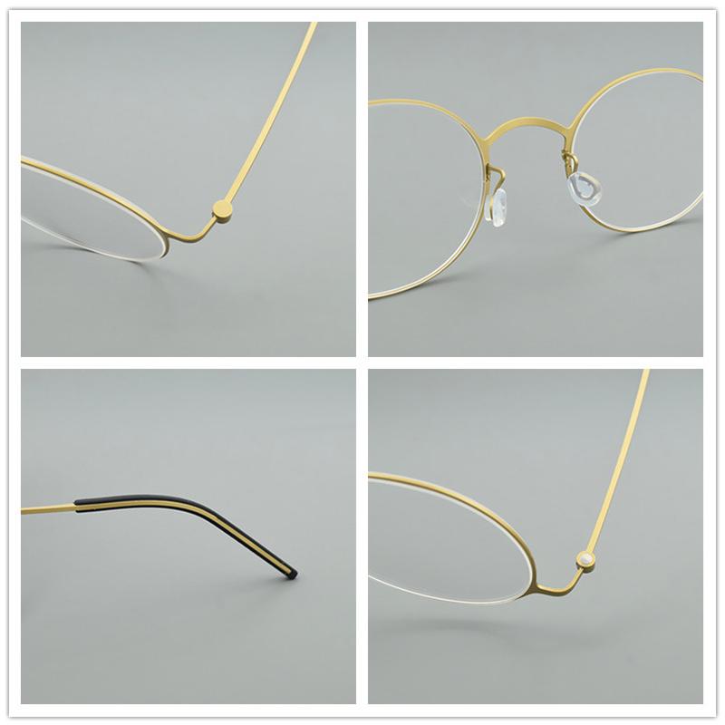 TH5504 Ultra light Titanium Glasses Frame Men Retro Round Eyeglasses Woman Eyewear Myopia Optical Prescription brand spectacle