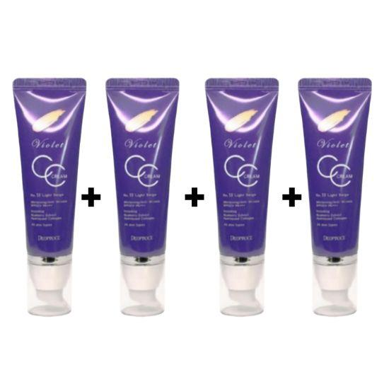 DEOPROCE Violet CC Cream SPF50+ PA+++ No.23 Sand Beige 50g