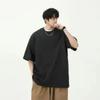 Summer Fashion Trend Street Trend Men's Solid Color Simple Round Neck Loose Casual Versatile Large Edition Men's T-shirt