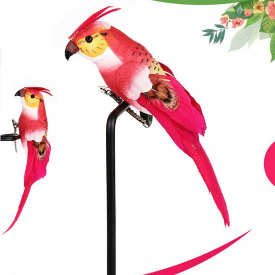 Реалистичный искусственный попугай, декор, ручная работа, пенопласт с перьями, украшение для сада или дома