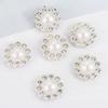 50pcs/lot Resin Pearl Buttons DIY Supplies Flower Shaped Buttons New Flat Round Buttons