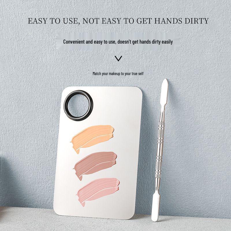 Палитра для смешивания макияжа из нержавеющей стали для тональной основы и помады