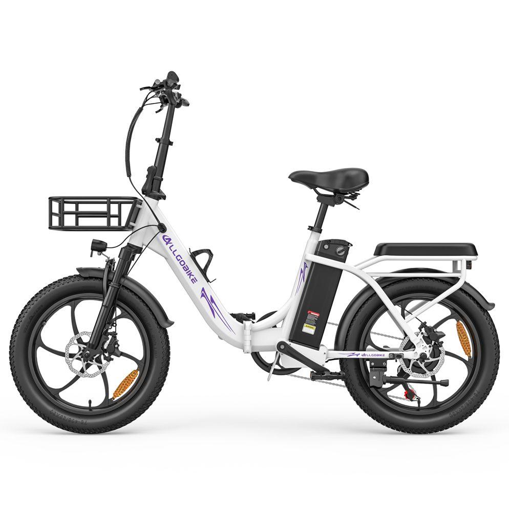 Allgobike AC20 Electric Bicycle 250W Motor 20" Tire Urban Commuter Electric Bike 48V 20Ah LED Display Max Range 60Km 7 Speed Max Load 120Kg