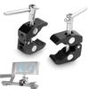 SensaBliss Super Clamp, Crab Clamp Set of 2, 15-40mm Pipe Clamp with 1/4" and 3/8" Threads, Multi-Purpose Clamp Mount for Camera Heads, Camera Clamp F
