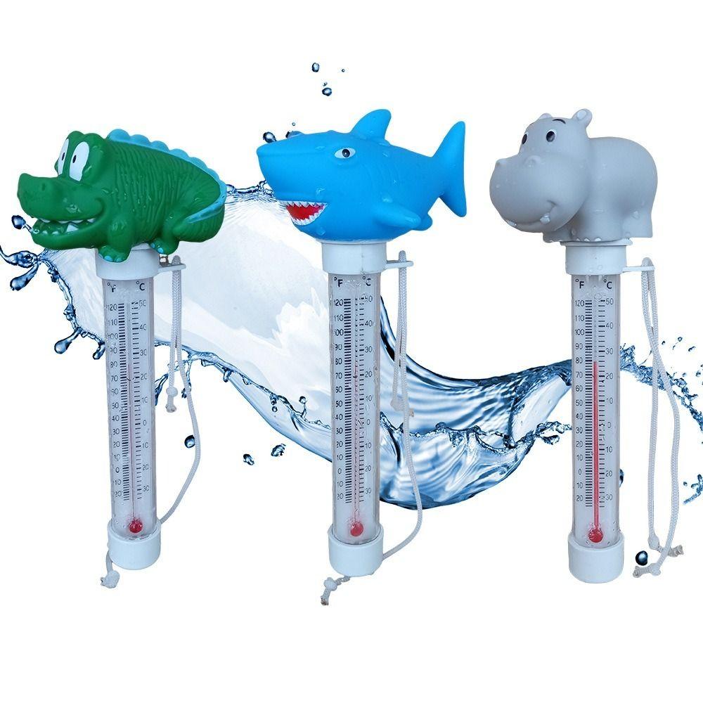 PVC Pool Water Temperature Meter Floating Waterproof Swimming Pool Thermometer Cartoon Animals Accurate Thermometer Swimming