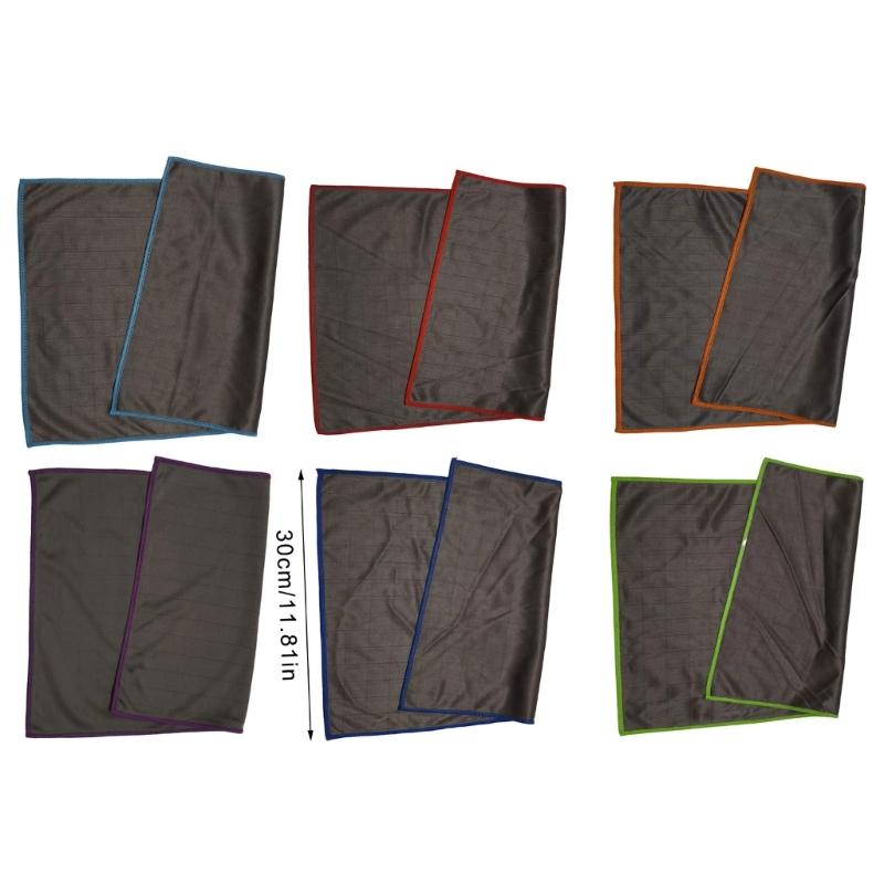 Набор из 3 чистящих полотенец из углеродного волокна, не оставляющих разводов. Многоцелевое использование для чистки автомобилей, окон, столешниц и полировки.