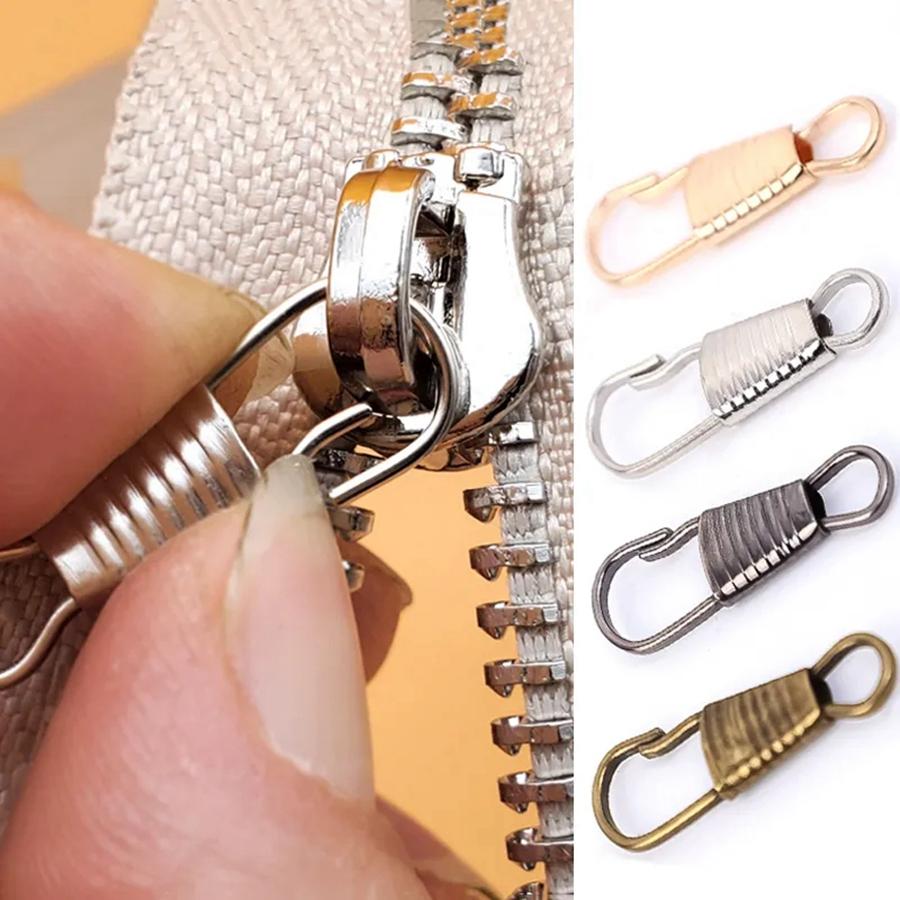 10 шт. ползунок на молнии, металлическая маленькая застежка, ремонтный комплект, замена сломанных пряжек, съемник на молнии для чемодана, язычок на молнии