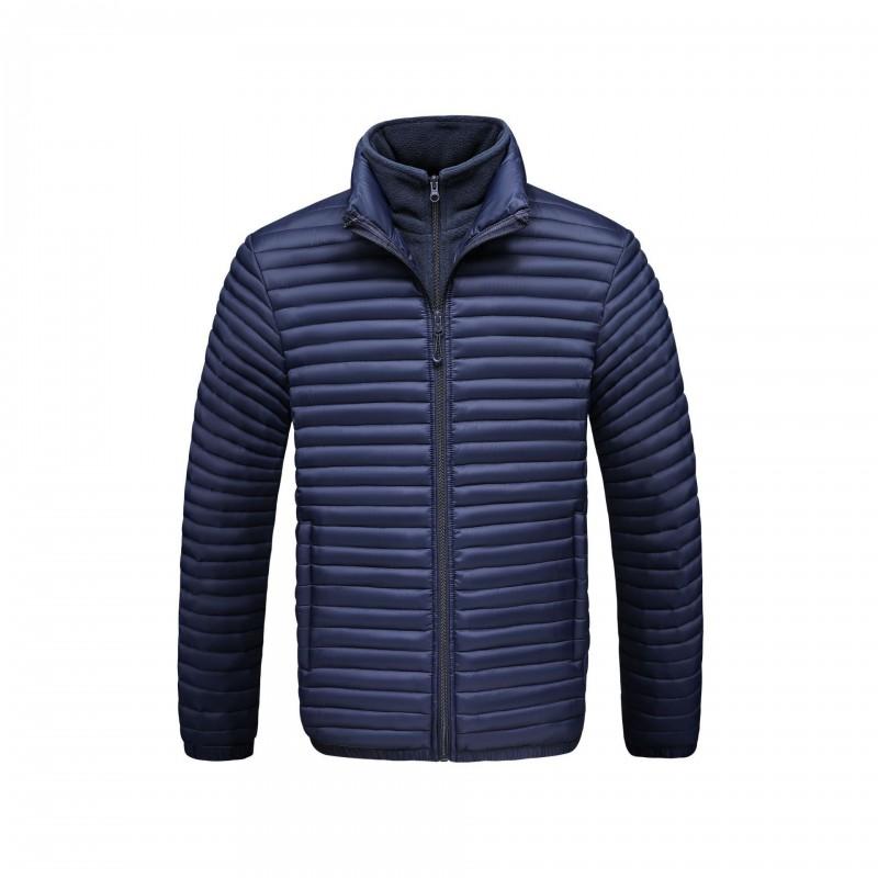 Mens Lightweight Puffer Jacket With Stand Collar Warm Winter Coat Casual Cotton-Padded Outerwear
