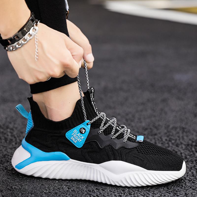 Flying Men's Shoes New Lightweight and Breathable Men's Sports Shoes for Hair Delivery, Casual Trendy and Outdoor Running Men's Shoes