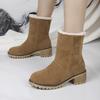 Wish Hot Foreign Trade Large Size Winter New Boots Foreign Trade Medium Tube Two Wear European and American Warm Snow Boots Women