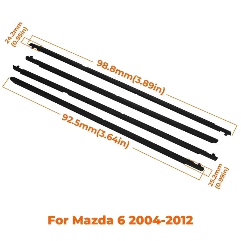 Для Mazda 6 2004-2012 Для Mazda 3 2004-2009 Уплотнитель дверного проема автомобиля Уплотнительная лента для оконных проемов Резиновые уплотнители внешнего стекла