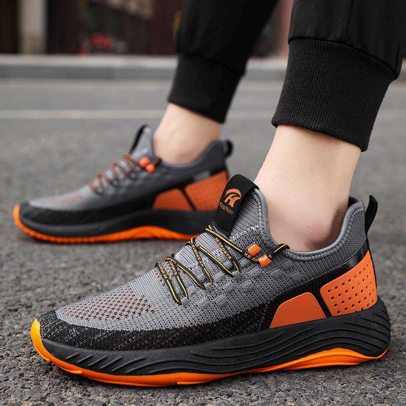 New Men's Multicolor Breathable Sneakers Non-slip Wear-resistant Thick Sole Running Shoes