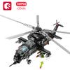 Нетоксичные Строительные Блоки Sembo 732 Детали Вертолет Wz-10 Сборка Moc Вооруженный Самолет Самолет Солдаты Модель Кирпичи Детские Игрушки Подарки для Взрослых