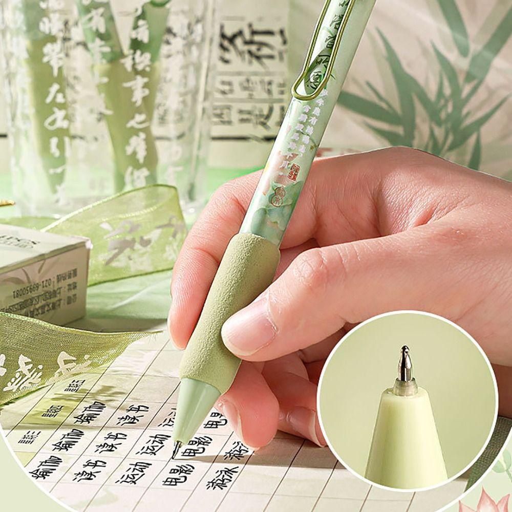 4PCS/Set Butterfly Patch Neutral Pen Soft Grip Writing Tools High Quality Signature Pen  Gift