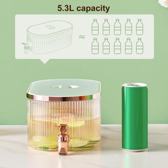 Холодильник 5,3 л, чайник большой емкости с краном, термо- и морозостойкий, герметичный, пищевой, легко очищаемый кувшин для сока для дома