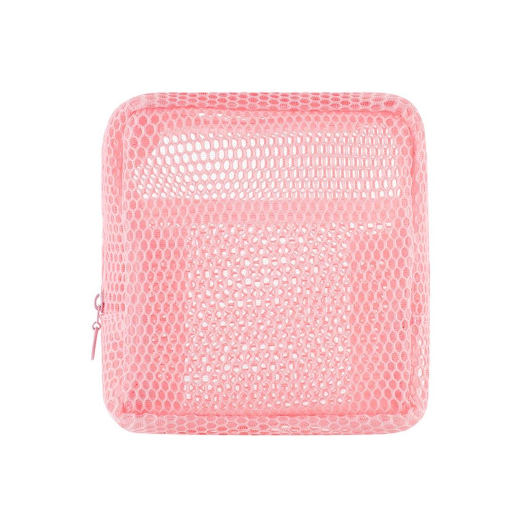 Small Capacity Lipstick Key Storage Pouch Mesh Zipper Coin Purse Portable Cosmetic Bag