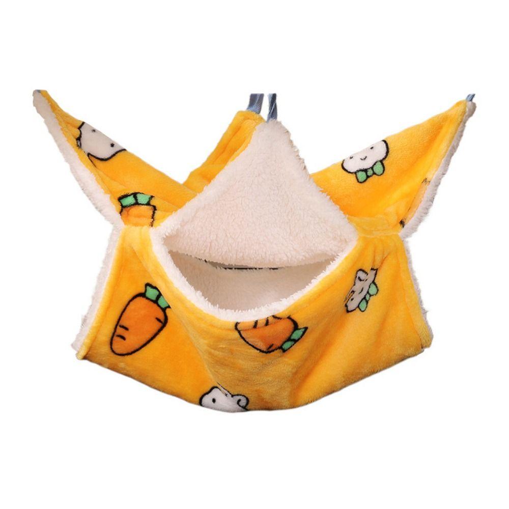 Flannel Hamster Double-layer Hammock Soft Hamster Hanging Cage Winter Hamster Hammock Pet Cage