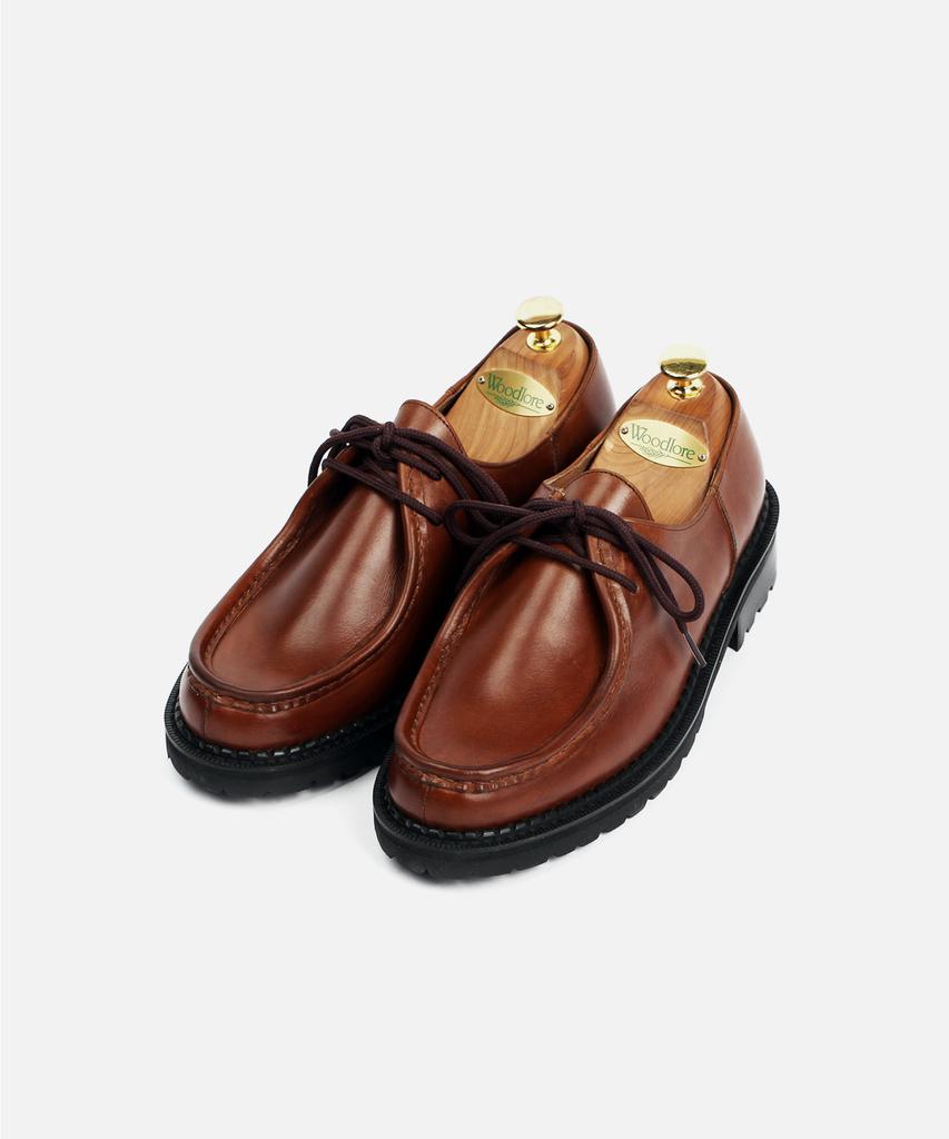 Custommood Richard Cowhide Tyrolean Derby Shoes (Italy Oil Brown)
