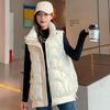 Женская осенне-зимняя однотонная свободная утепленная верхняя одежда с хлопковой подкладкой и капюшоном, теплая куртка без рукавов, пальто, жилет