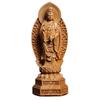 Boxwood Carving The Three Saints of the West Buddha Statue of Tathagata Guanyin Home Buddha Hall Worship Wooden Crafts Gift