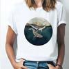 Van Gogh T Shirt Women Personality Spoof Oil Painting Printed T-shirt Casual White Short-sleeved Tops Harajuku Oversized Tee