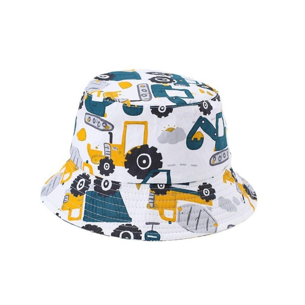 Пляжная шляпа с принтом животных и большими полями для защиты от солнца, детская кепка-панама, детская шляпа-ведро для отдыха на природе, весна-лето
