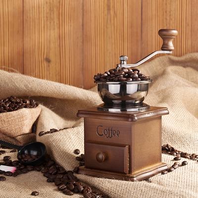 Ручная кофемолка JMJM Mini Coffee Bean Spice Vintage Style Hand Grinder Crank Wooden Manual Kitchen