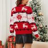 Женская мода Рождественский пуловер Свободный и ленивый трикотаж Рождественский свитер